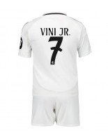 Real Madrid Vinicius Junior #7 Hjemmedraktsett Barn 2024-25 Korte ermer (+ bukser)